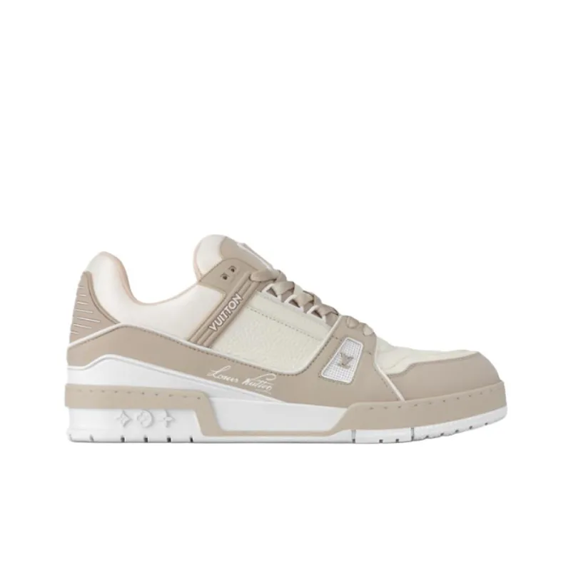 LOUIS VUITTON Trainer Low Top Skateboard Shoes Unisex Light Green-1