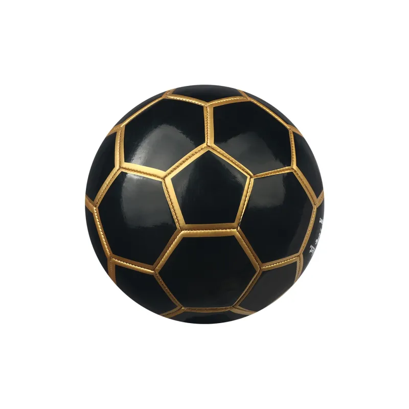 ProSelect Size 5 Soccer PVC Machine Stitched Soccer Ball Unisex Black Gold-2