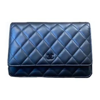CHANEL WOC Lambskin Portable Crossbody Bag, Shoulder Bag Women's Black
