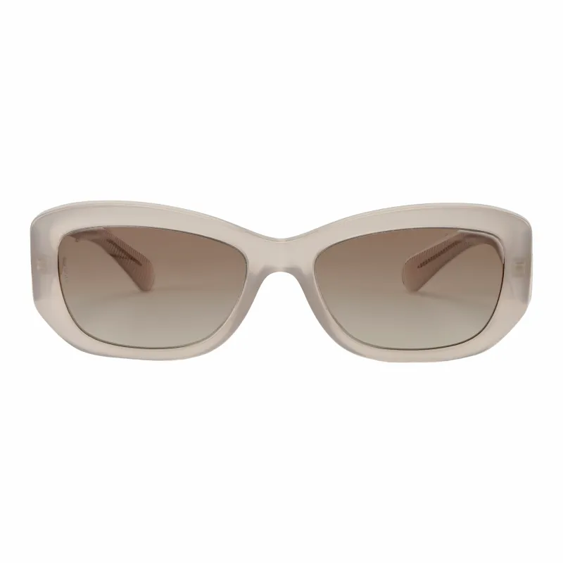 CHANEL Irregular Shape Sunglasses Unisex Gray-1