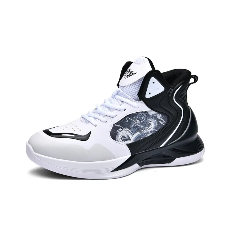 Black tailed Deer Thermal Cushioning Abrasion Resistant Slip Resistant High Top Basketball Shoes Unisex-20