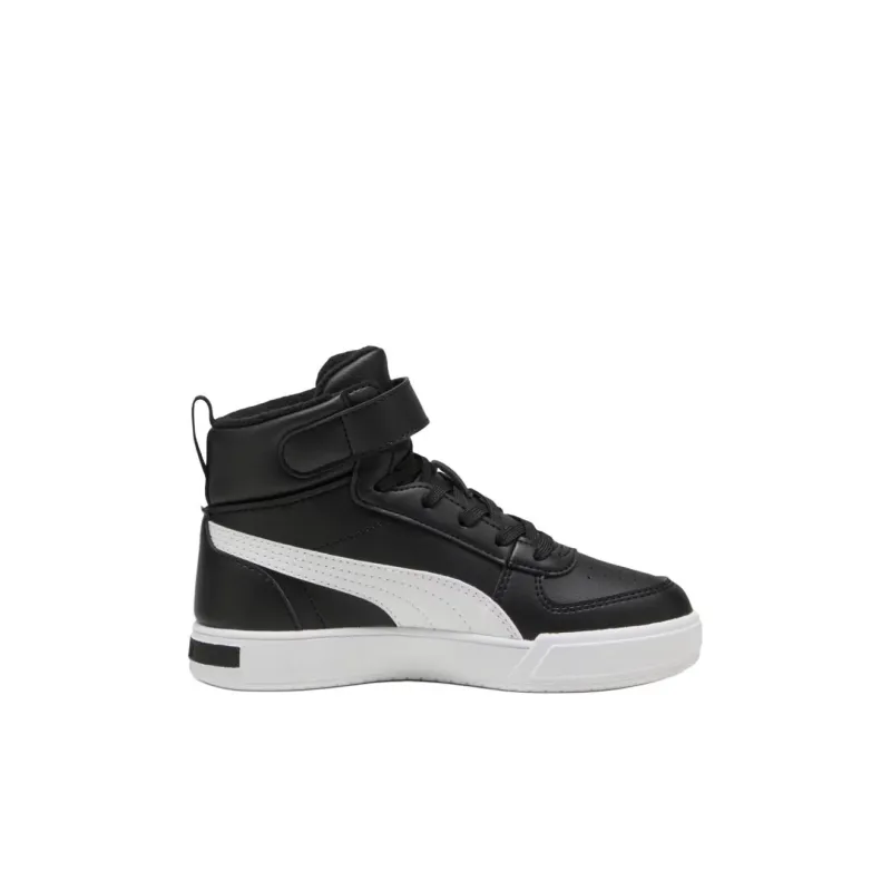 PUMA Caven Anti-Slip Wear-Resistant High-Top Children's Basketball Shoes Black White Kids'-1