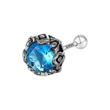 Crown Zircon Stud Earrings[Blue 1]