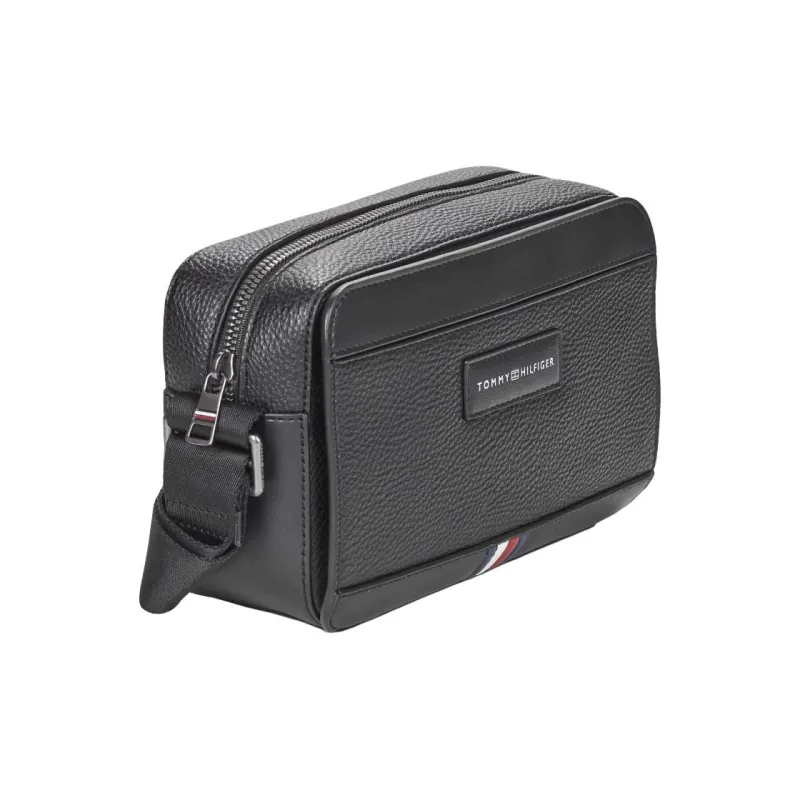 Tommy Hilfiger Synthetic Leather Shoulder Bag, Crossbody Bag Regular Men's Black-1