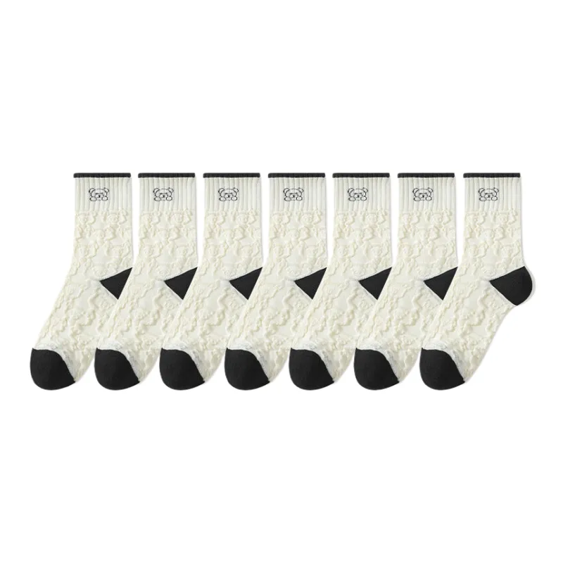 Lan Miao Mid Calf Socks Women's 7 Pack-7