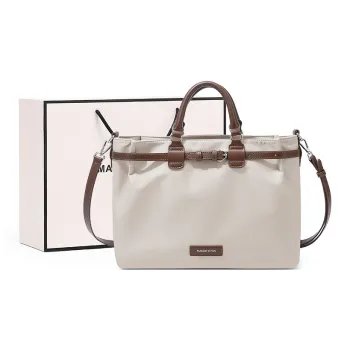 MAKEUP KITTEN Water Resistant Fabric One Shoulder Handbags Women's Khaki