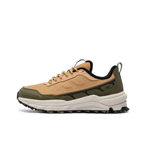 361° Anti-Slip Wear-Resistant Low-Top Casual Running Shoes Men's Brown Green