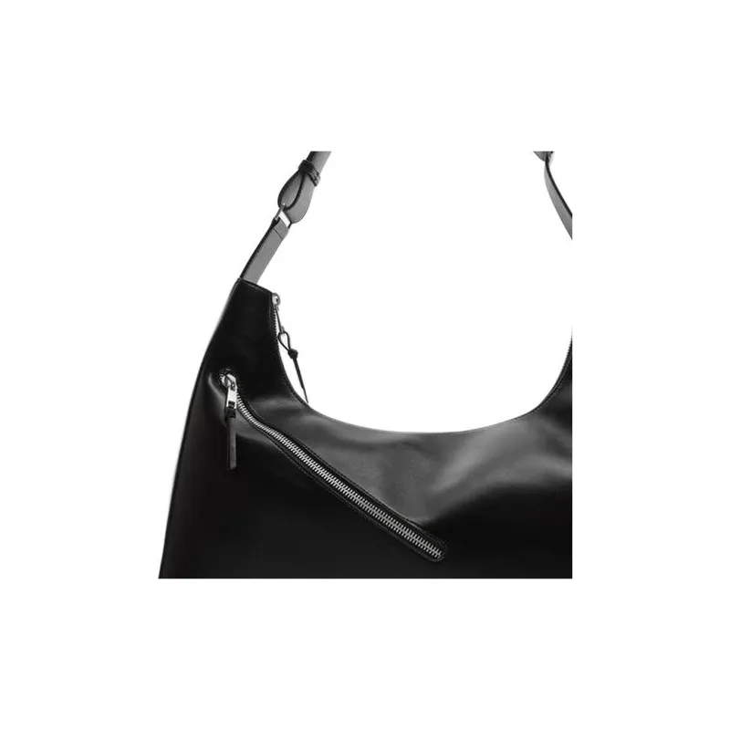 ZARA Polyurethane Handbag, Shoulder Bag Extra Large Men's Black-2