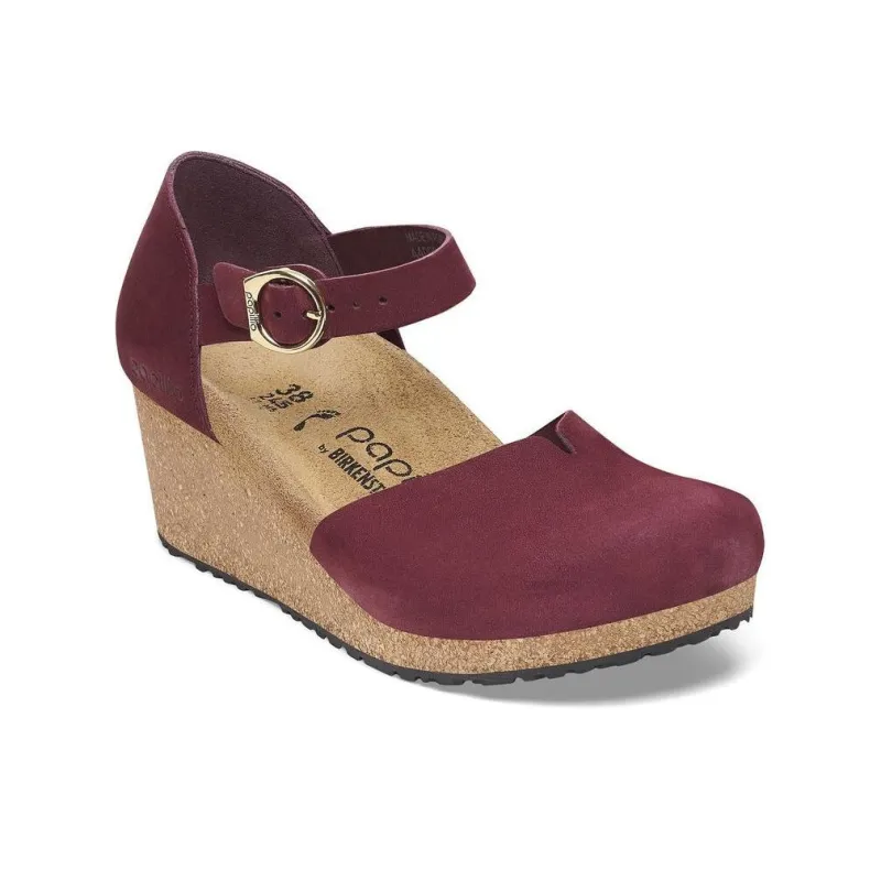 Birkenstock Mary Ring-Buckle Casual Single Shoes 4cm Women's Red-2
