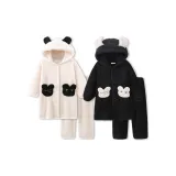 Black[Fleece Robe+Fleece Pants]