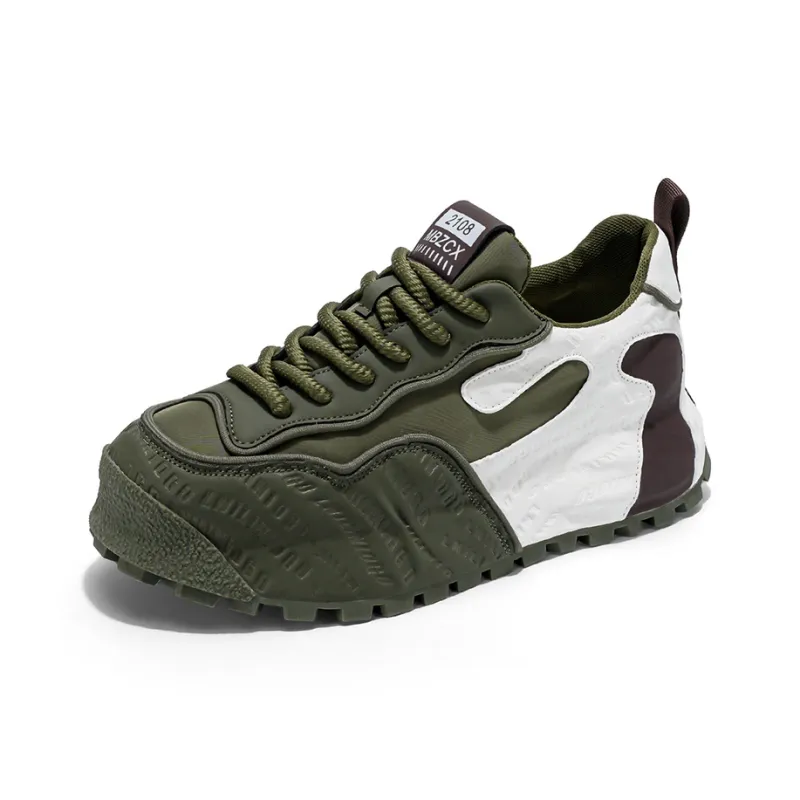 Wooden Rabbit Cushioning, Slip Resistant, Abrasion Resistant, Height Increasing Low Top Casual Shoes Men's-6