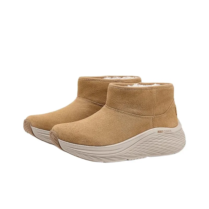 Skechers Warm Wear Resistant Slip Resistant Short Snow Boots Women's Brown-2