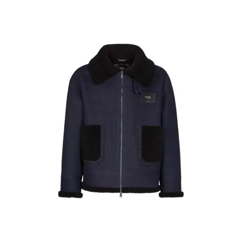 FENDI Jackets Men Blue