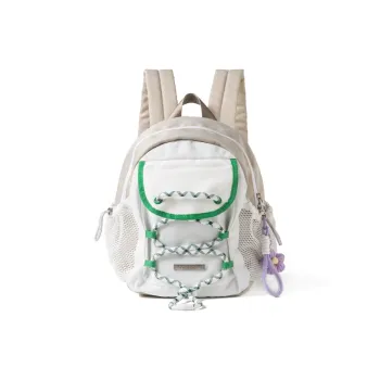 COMBACK Polyester Backpack Medium Size Women's Khaki/purple