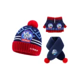 [Scarf+Hats & Caps+Half Finger Gloves]Navy Blue