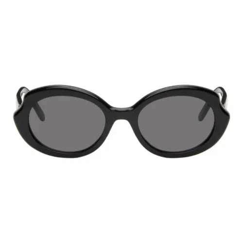 LOEWE Acetate Oval Sunglasses Women's Black