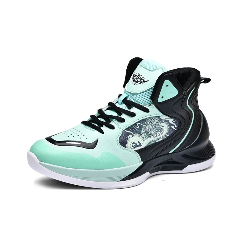 Black tailed Deer Thermal Cushioning Abrasion Resistant Slip Resistant High Top Basketball Shoes Unisex-14