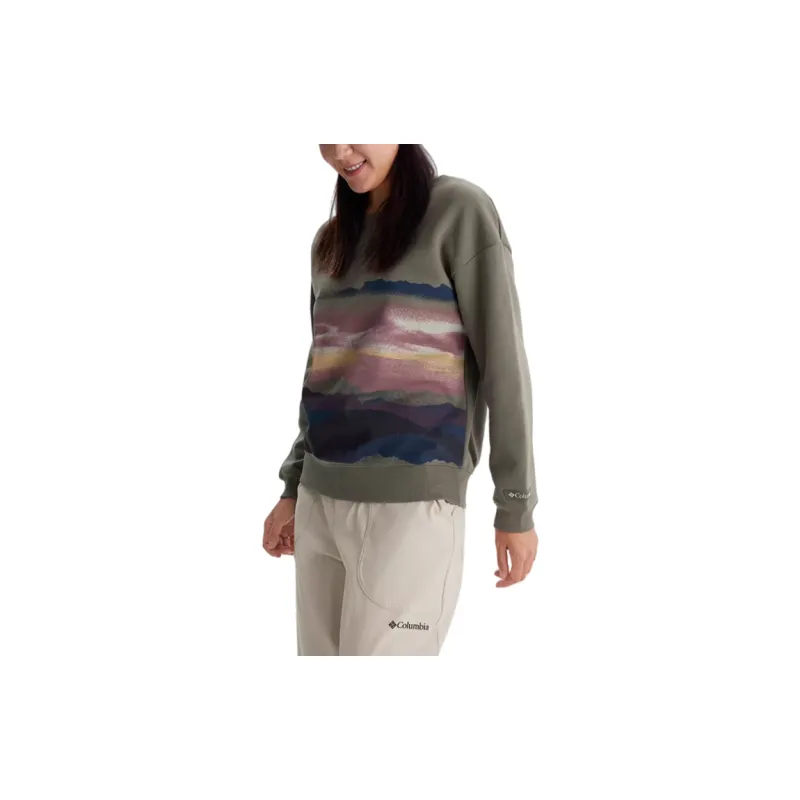 Columbia City Outdoor Collection Sweatshirt Women's Gray Green-2