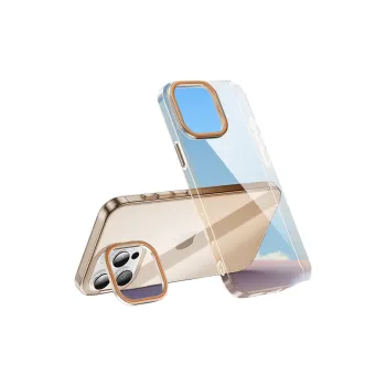 TXBX PC Material Gilded Magnetic Stand Phone Case Compatibility With Apple 16/15/14 Collection