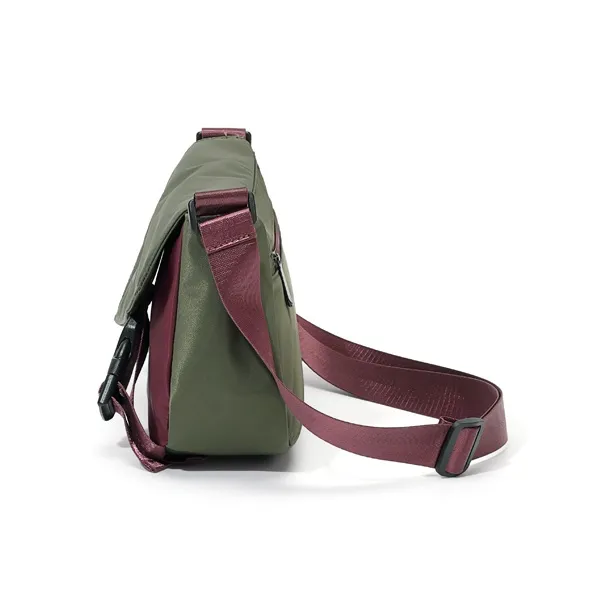 CinvaiKrose Polyester Urban Techwear Messenger Bag, Shoulder Bag, Crossbody Bag Small Size Men's Green/Black-4
