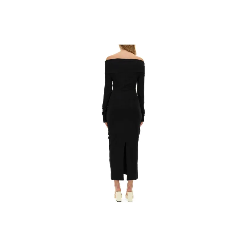 Rotate Off Shoulder Midi Dress-1