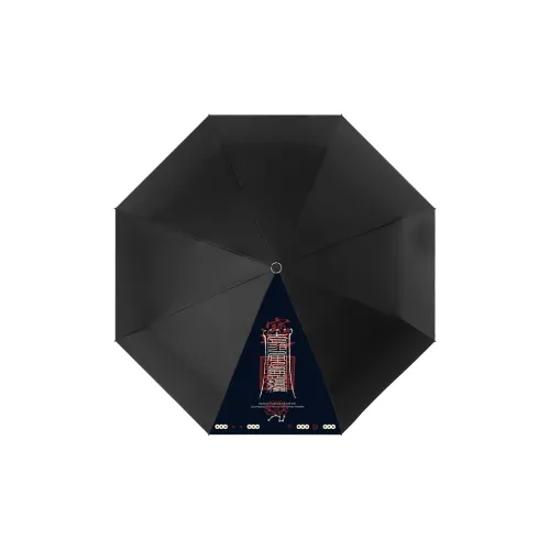 RABBITUU Sun Protection [Daoist Ink Language]Dual Use Sunny And Rainy Umbrella Manual Vinyl Sunshade