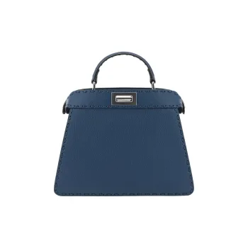 FENDI Calfskin Shoulder Bag, Crossbody Bag, Handbag Women's Blue