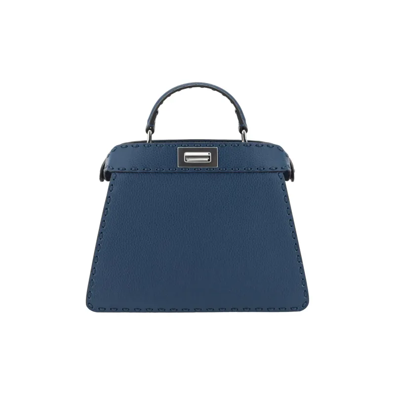 FENDI Calfskin Shoulder Bag, Crossbody Bag, Handbag Women's Blue-0