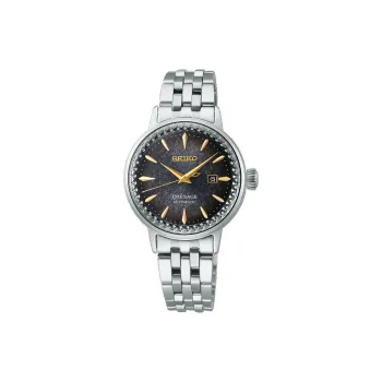 SEIKO Automatic/Manual Mechanical Movement Stainless Steel Strap Watch 30.3mm Women's Watch Black Dial