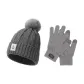 Gray Hats & Caps+Gray Gloves