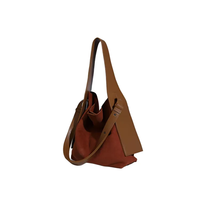 PAYOT Synthetic Leather Handbag Shoulder Bag Regular Women's Olive Green/Red Brown-5