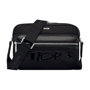 DIOR Nylon With Leather Messenger Bag, Shoulder Bag, Crossbody Bag Regular Men's Black