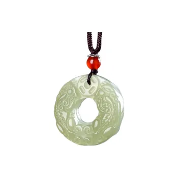 Zhen Yu Zhen Pin Hetian Jade Necklaces Green Jade Unisex