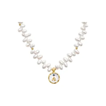 Amber Lollipop Pearl Necklaces Women's