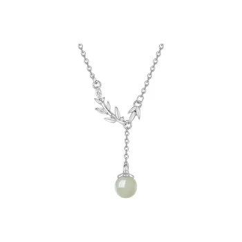 Zhi Yue Hetian Jade Necklaces Pale Greenish White Jade Women's