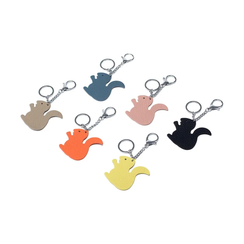 Tong Tong Rabbit Top Grain Cow Leather Keychains Unisex-5