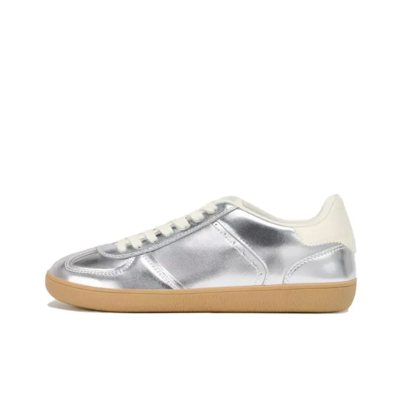 ZARA Low-Top Skateboard Shoes Women's Silver-0