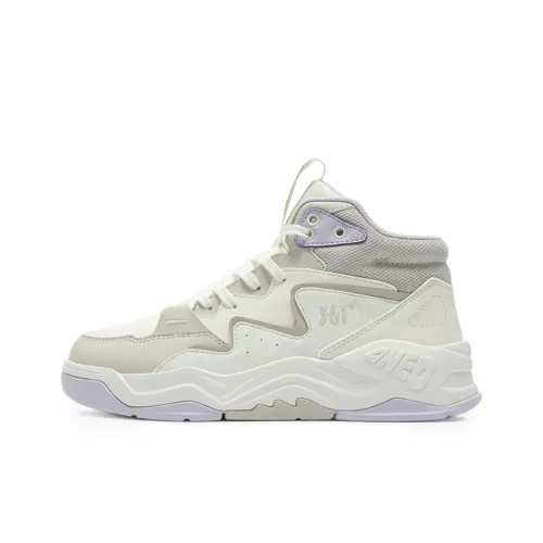 361° Coverage Warm Slip-Resistant High-Top Skateboard Shoes Women's White Purple