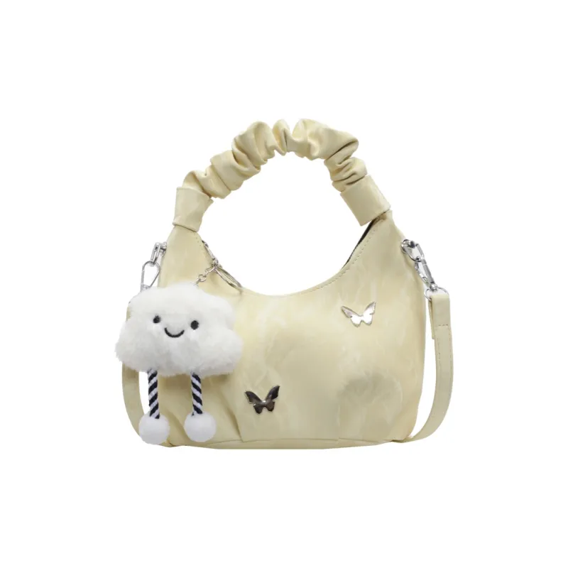 Morellybear PU Shoulder Bag, Crossbody Bag, Handbag Women's Black/Ecru/Yellow/Coffee-4