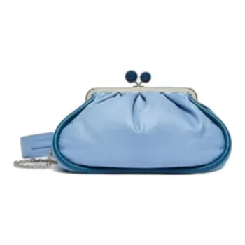 WEEKEND MaxMara Leather Shoulder Bag Crossbody Bag Women's Blue