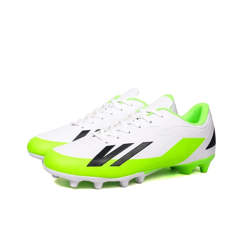 QIUTEXIONG Soccer Shoes Unisex Low Top White Neon Green/Royal Blue Lake Blue/Black Royal Blue/Orange Red Neon Yellow-3