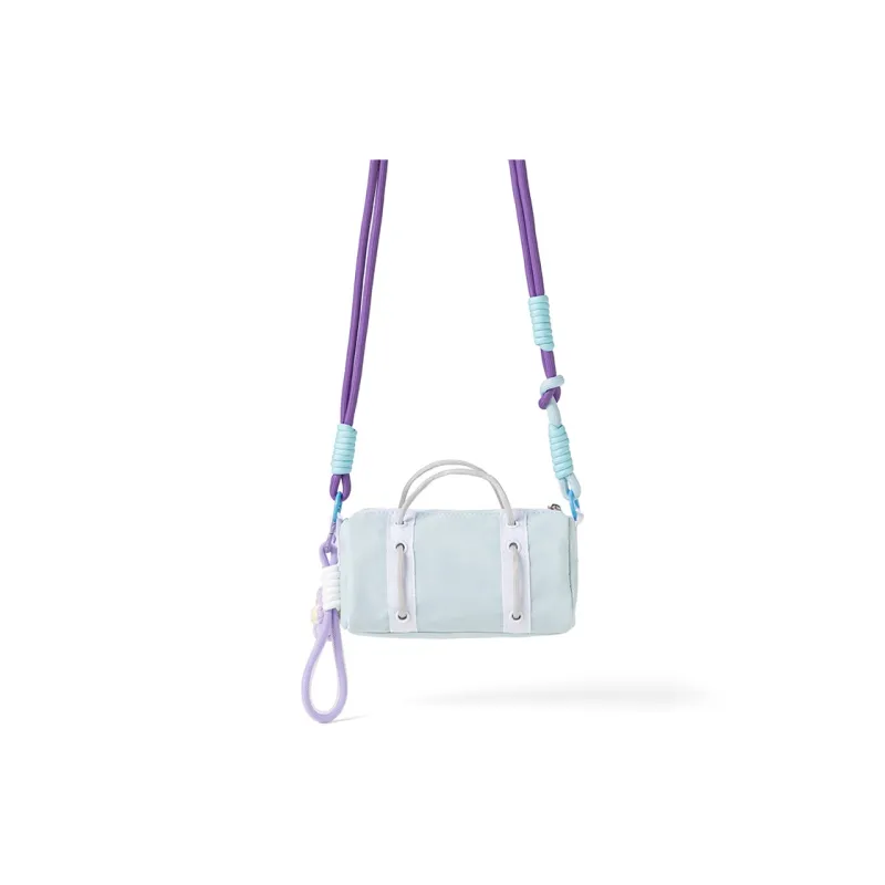 COMBACK Polyester Cylinder Bag, One Shoulder Handbag Trumpets Unisex Blue/Purple-2