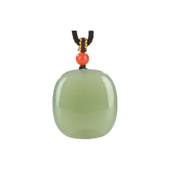 Phoenisess Necklaces Pale Greenish White Jade Unisex