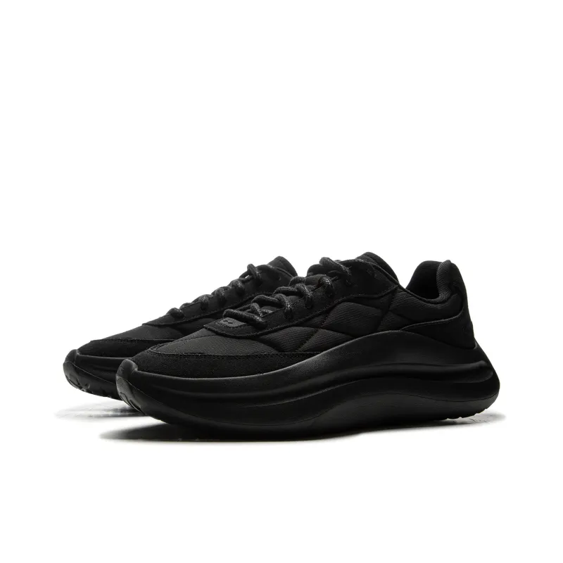 LiNing Cloud Wave Lace Cushioned Anti Slip And Wear Resistant Lightweight Low Top Casual Shoes Men's Black-2
