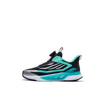 XTEP Anti Slip Wear Resistant Low Top Kids' Running Shoes Black Smart Blue Aurora Green Kids'