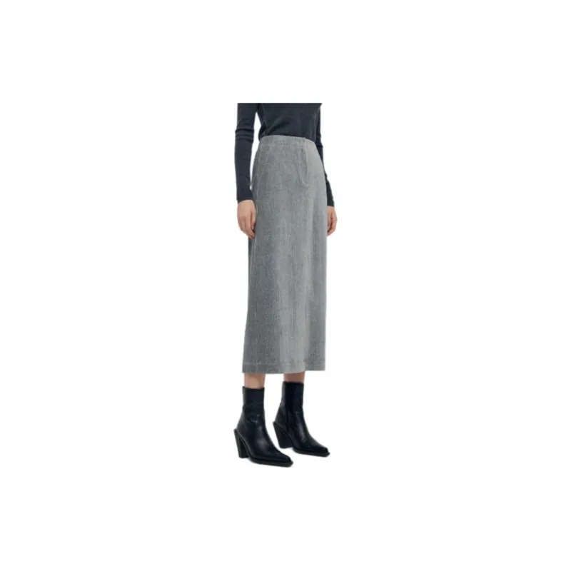 GOELIA Casual Long Skirt Women's Smoke Gray-1