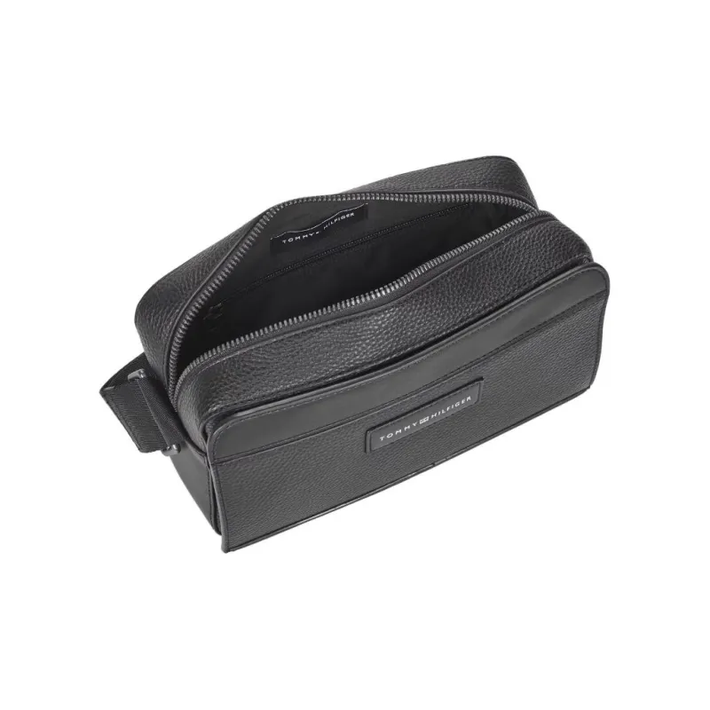 Tommy Hilfiger Synthetic Leather Shoulder Bag, Crossbody Bag Regular Men's Black-3