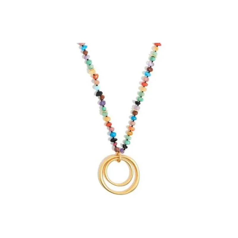 Bimba Y Lola Gemstone detail Ring pendant Necklace-0