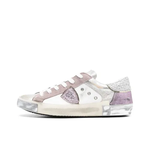 PHILIPPE MODEL Glitter Embellished Lace-Up Sneakers Women's