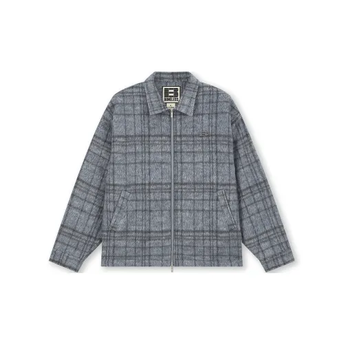 BONELESS Jackets Coats Unisex Gray Blue